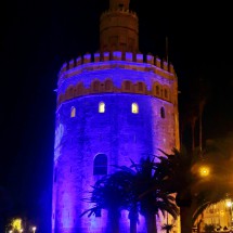 Torre del Oro - Tower of the gold on shore of the channel Canal de Alfonso XIII